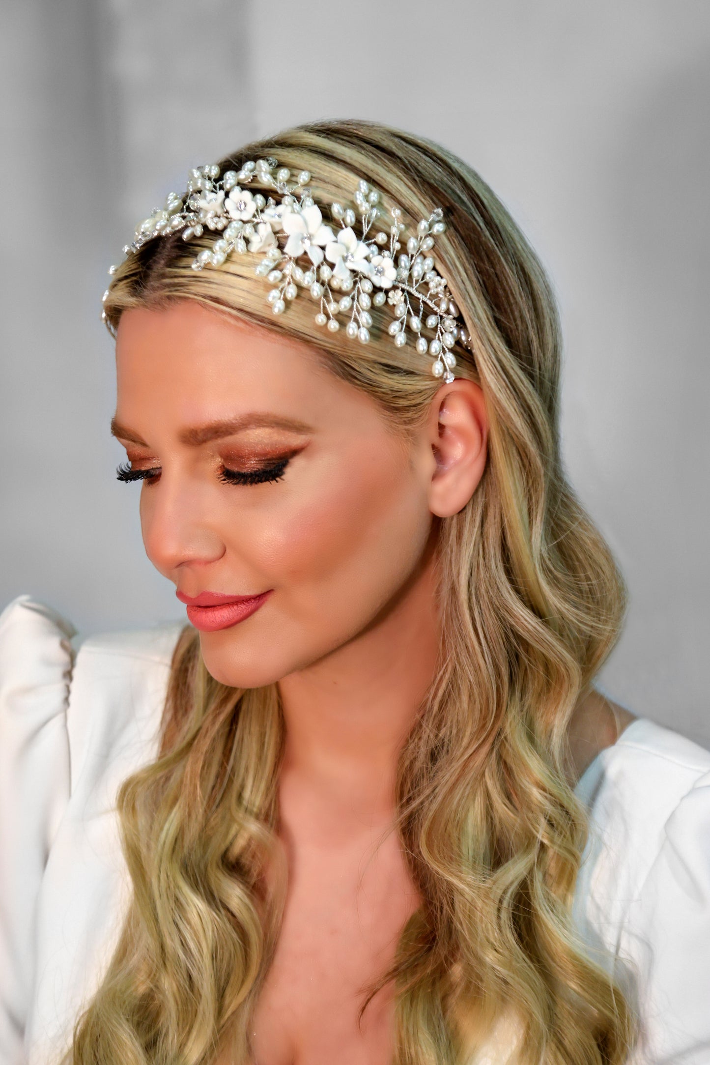 OLIVIA - Handmade Porcelain Flower Headpiece