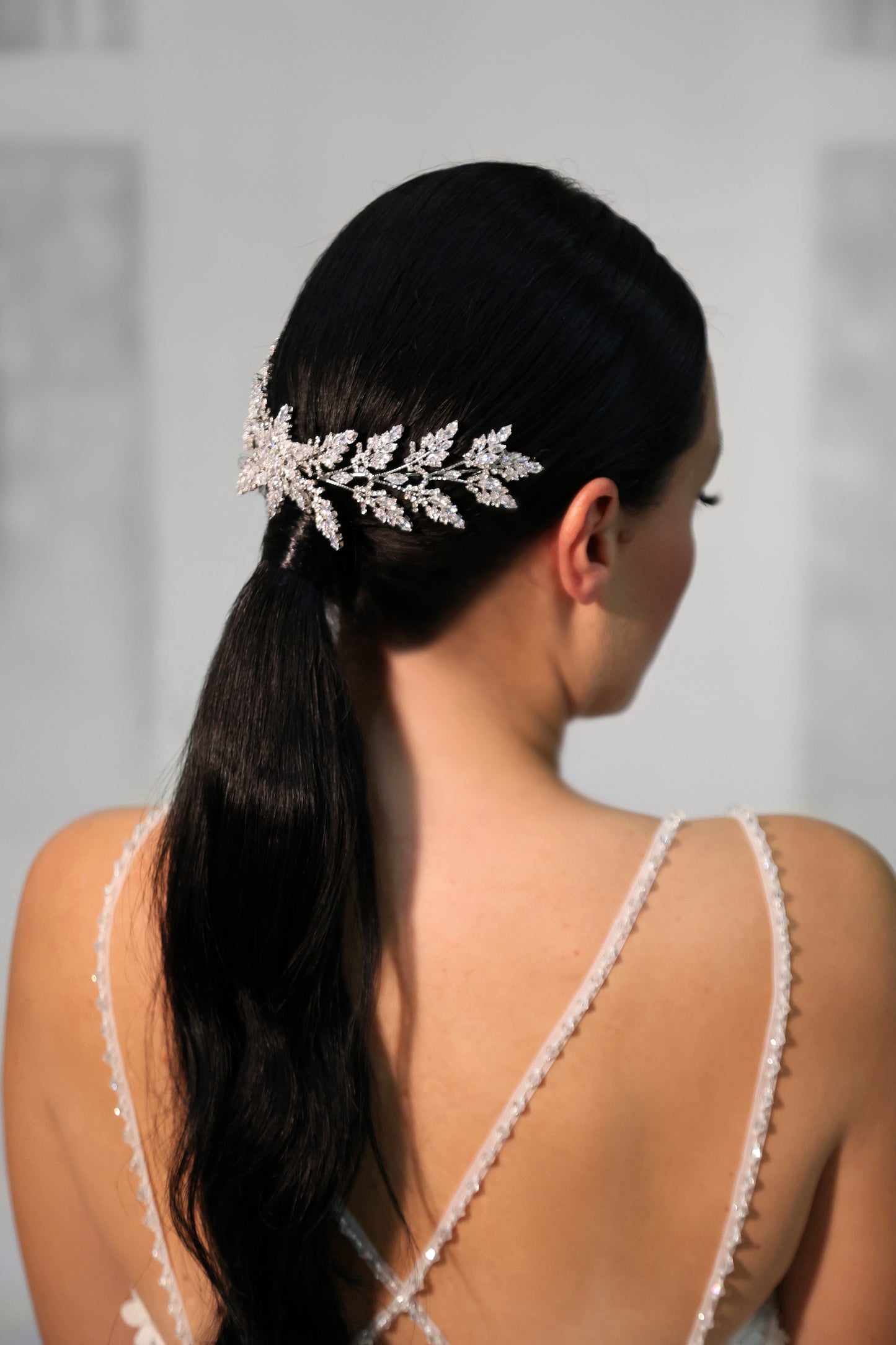 DAFNI - Handmade Crystal Flower Bridal Clip